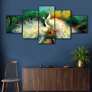 Set Of Five Framed Digital Wall Painting