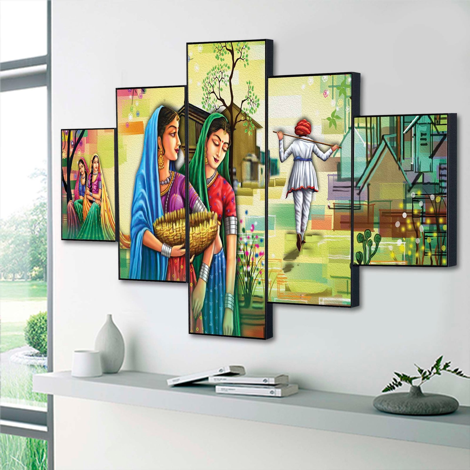 Set Of Five Framed Digital Wall Painting - Image 4