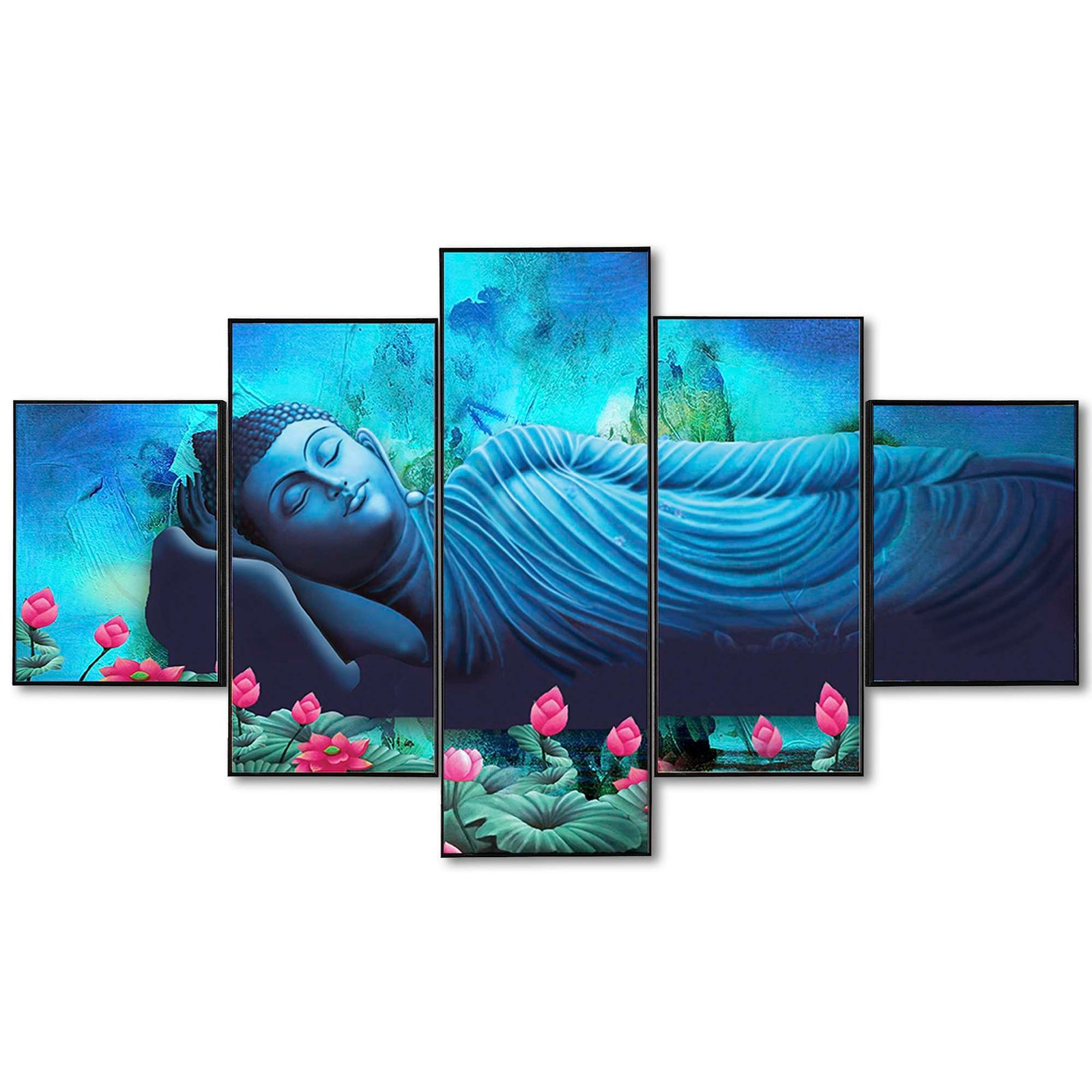 Set Of Five Framed Digital Wall Painting - Image 2