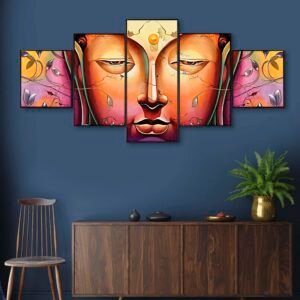 Set Of Five Framed Digital Wall Painting
