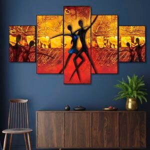 Set Of Five Framed Digital Wall Painting