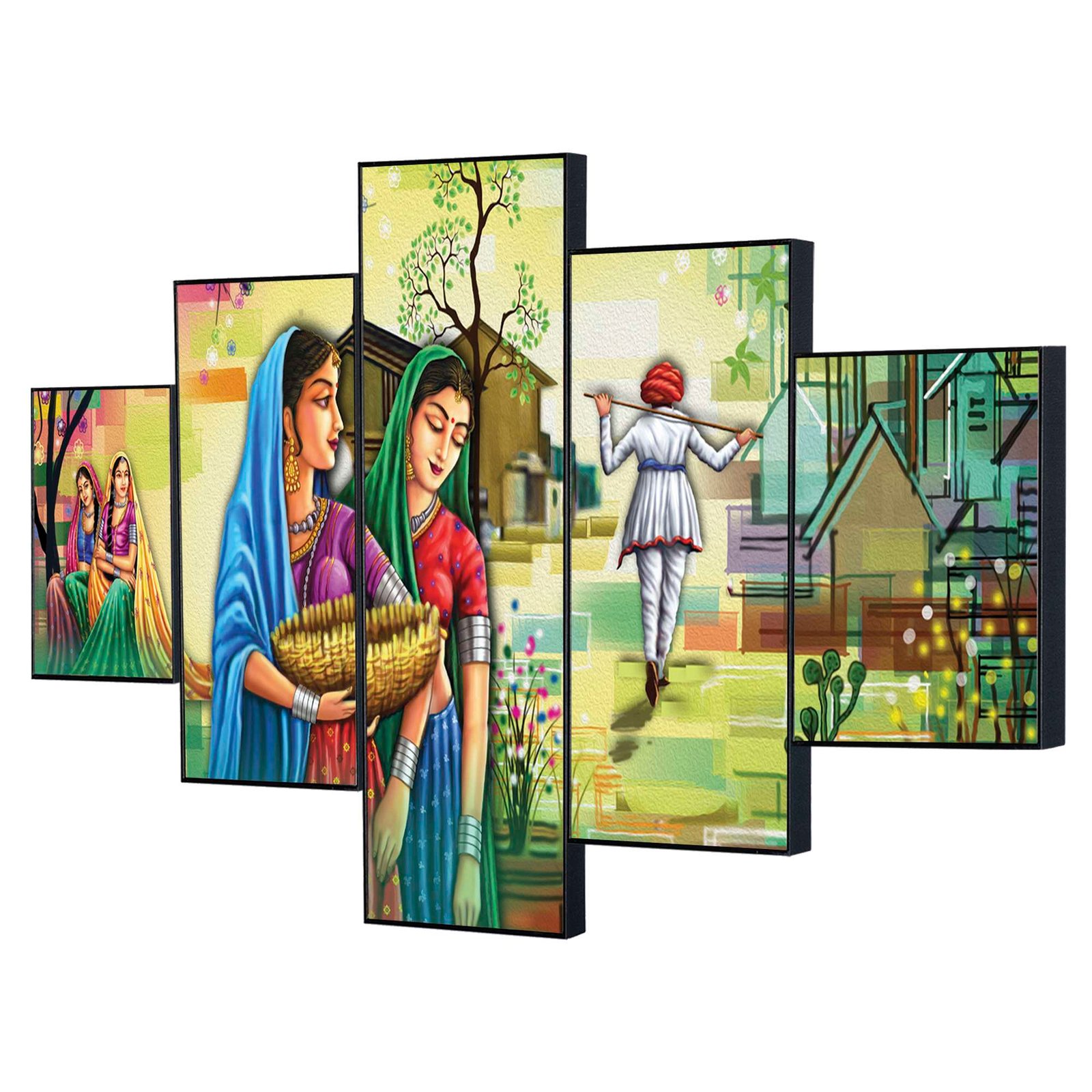 Set Of Five Framed Digital Wall Painting - Image 3