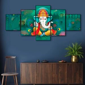 Set Of Five Framed Digital Wall Painting