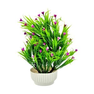 Artificial Plants with Pot Showcase Decoration Plants Green Flowers | Fake Plant | Artificial Plants for Home Decor Office Gifting Plants Decorative Potted Plants (RV-AP11)