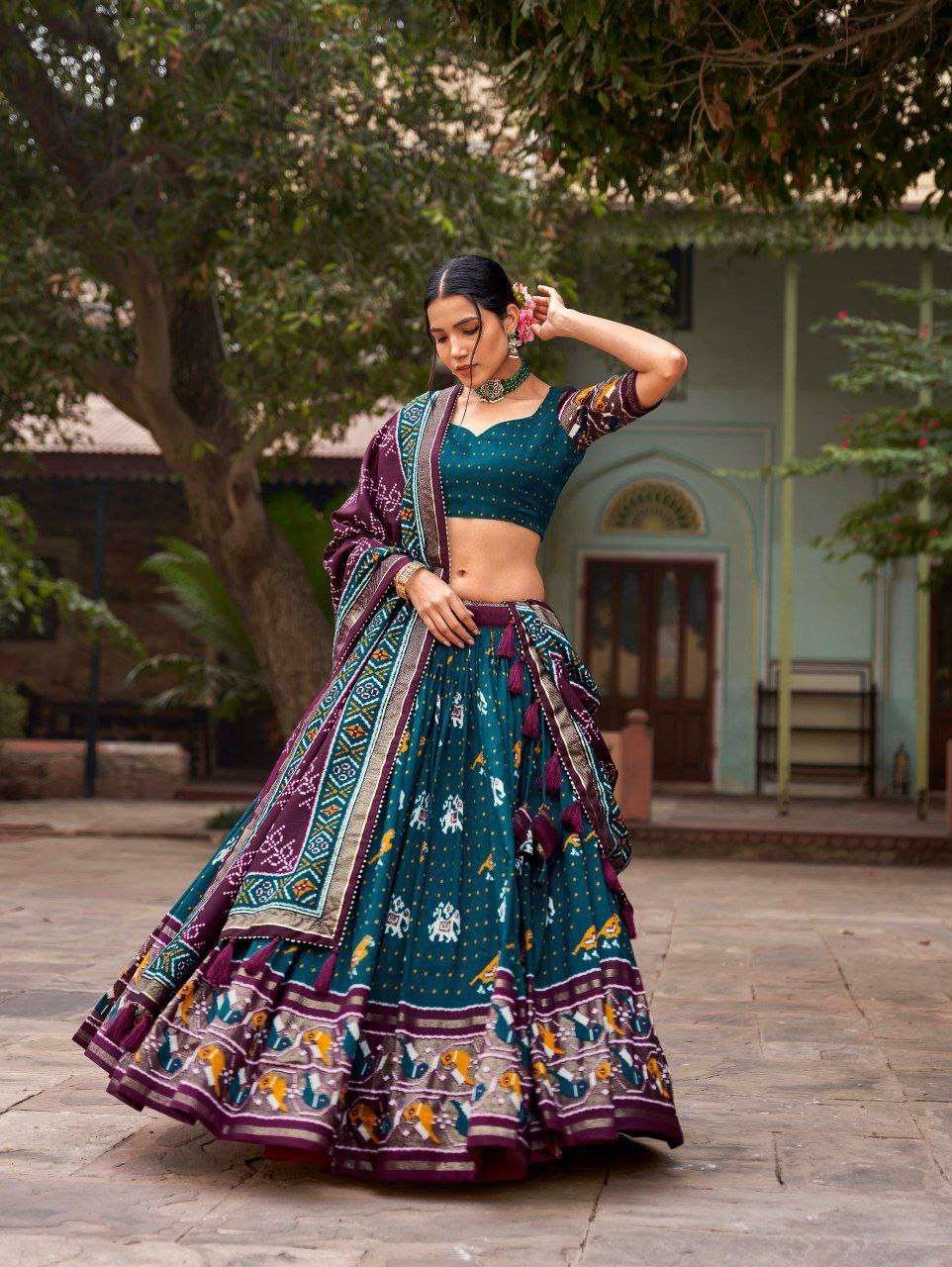 Women's Traditional Print Lehenga Choli Set with Bandhani Dupatta ? Festive & Navratri Wear - Image 4
