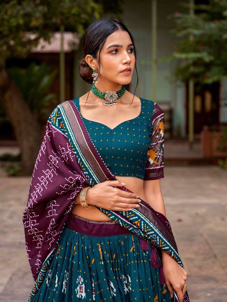 Women's Traditional Print Lehenga Choli Set with Bandhani Dupatta ? Festive & Navratri Wear - Image 5