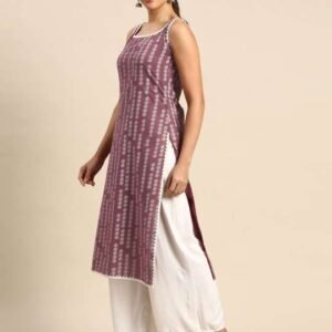 Women's Rayon Print Straight Kurti With Pant Set