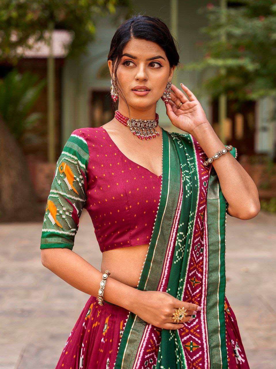 Women's Traditional Print Lehenga Choli Set with Bandhani Dupatta ? Festive & Navratri Wear - Image 7