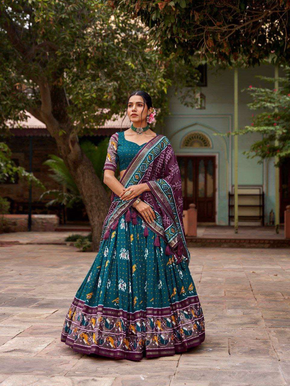 Women's Traditional Print Lehenga Choli Set with Bandhani Dupatta ? Festive & Navratri Wear - Image 6
