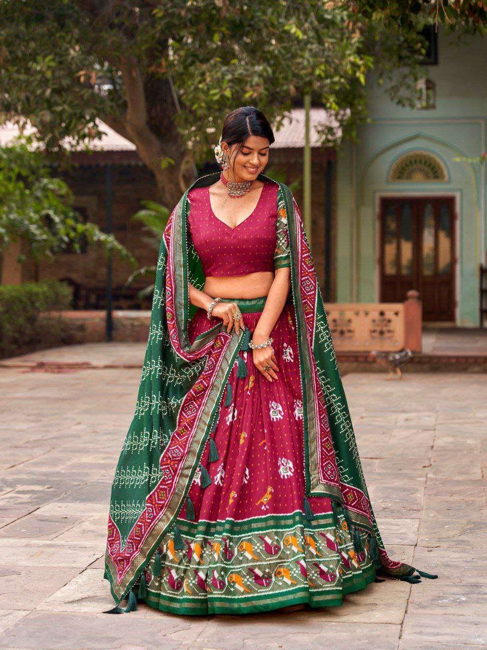 Women's Traditional Print Lehenga Choli Set with Bandhani Dupatta ? Festive & Navratri Wear - Image 11