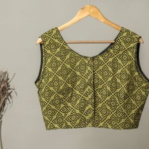 Hand-Crafted Block Print Cotton for Ladies ? Ethnic Floral Print Top with Long Sleeves