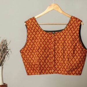 Artisan-Made Block Print Cotton for Ladies ? Ethnic Floral Print Top with Long Sleeves